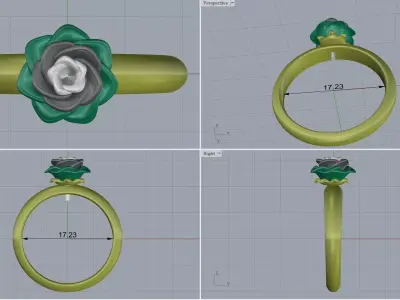 ring woman  3D print model 104