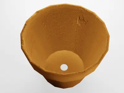 Low Poly Terracotta Pot Low-poly 3D model