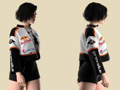 Female Outfit Marvelous Designer 3D model