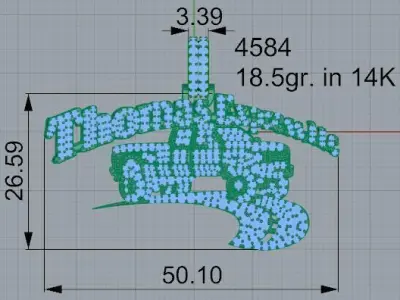 Car Diamond Pendant 4584 3D print model