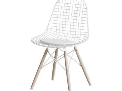 Herman Miller Eames Wire Chair Dowel Base 3D model
