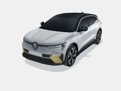 Renault Megane e-tech 2022 Low-poly 3D model