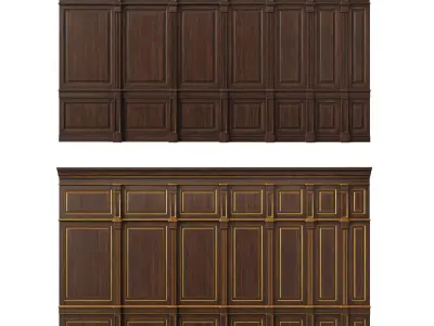 Wooden panel 01 07  3D model