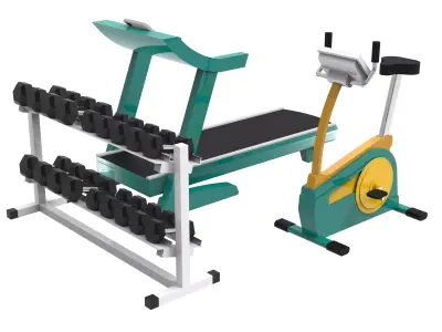 Gym Set  Low-poly 3D model
