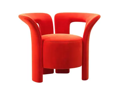 Floral Style Armchair 3D model