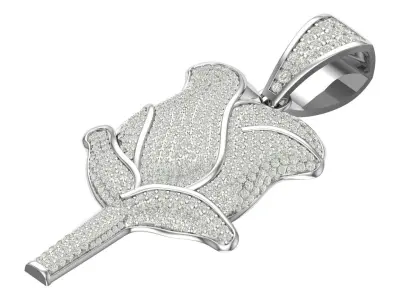 rose hiphop pendant 3D print model