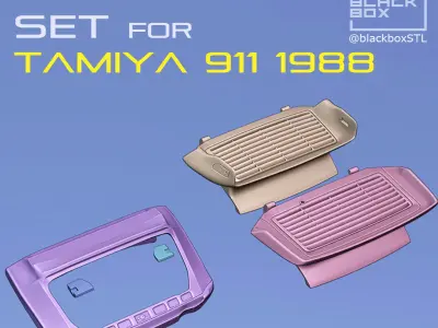 Engine Bay set to Tamiya 1988 Porsche Turbo 1-24th 3D print model