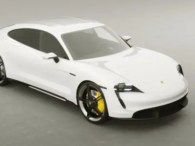 Porsche Taycan Turbo S electric car  3D model