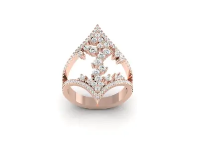 Solitaire ring model 3D print model 14