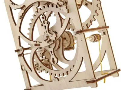 Timer- Countdown Clock - 3D DIY Wooden Mechanical Puzzle Model 3D model