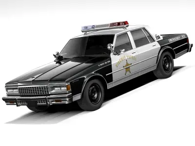 Chevrolet Caprice Police Car 1978 3D model
