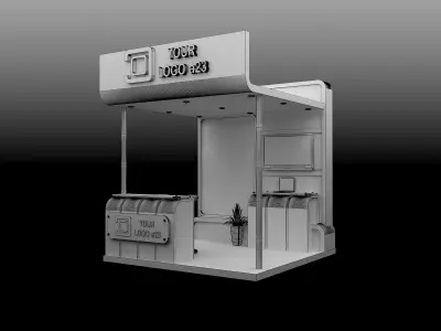 Booth Exhibition Stand a599c 3D model