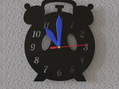 old shape wall clock 3D print model
