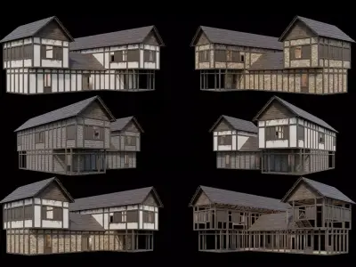 Medieval Village Pack  - 6 Assets - 4K Textures Game Ready Low-poly 3D model order