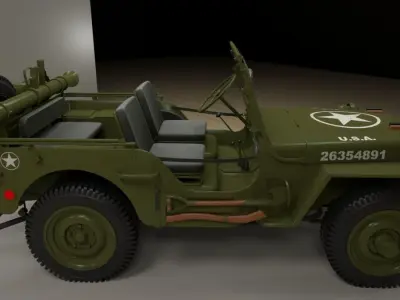 Willys military vehicle 3D model