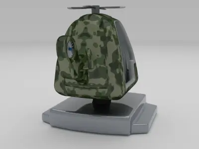 Army Kiddie Ride Low-poly 3D model