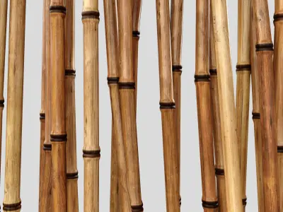 Bamboo low decor n6 3D model