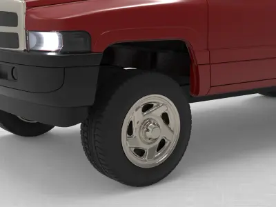 Dodge 1500 2nd gen Truck Extended Quad Cab Printable Body 3D print model