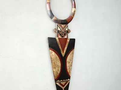 African Large Senufo Wall Mask 3D model