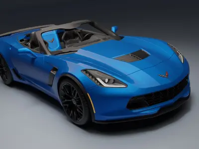 Chevrolet Corvette Z06 Low-poly 3D model