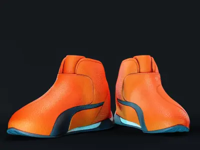 Formula 1 boots Low-poly 3D model