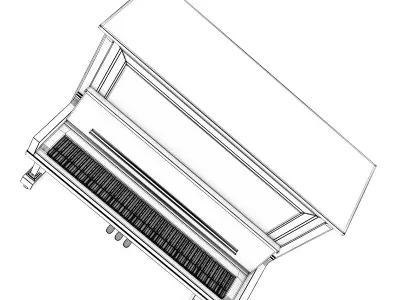 Upright Piano 3D model