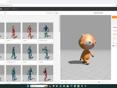 Stylized Fox Animated v001 Low-poly 3D model