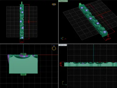 Elegant Gold Pendant with 2mm Gems 3D print model