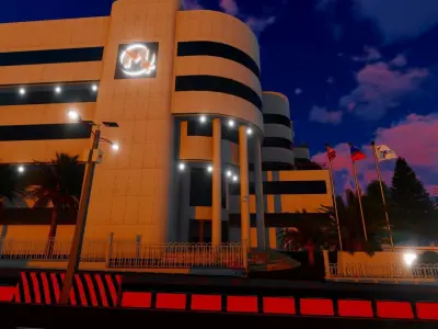 Modern Bank Aerchitecture M Model 3D model