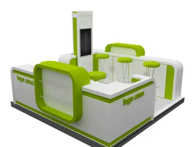  Booth Exhibition Stand a97 3D model