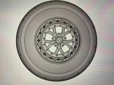 Weld Wheels Radial Tire Beadlock Combo 3D print model