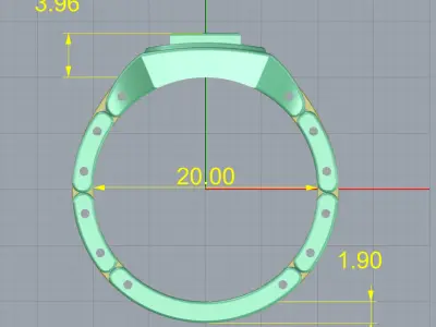 Rolex Men Ring 3D print model