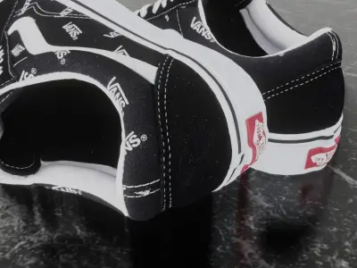 VANS 3D SHOES - BLACK 2 Low-poly 3D model