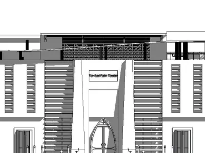 CULTURAL CENTER -compelete revit project -P1 3D model