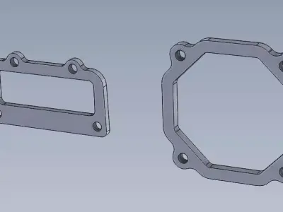 Eaton M62 inlet and outlet flanges 3D print model
