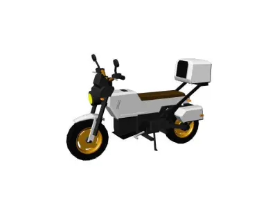 Sporty Cruiser Motorcycle Low-poly 3D model