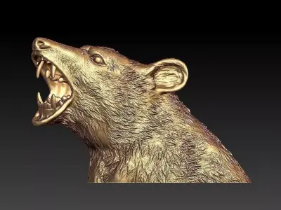 Roaring Bear 3D print model