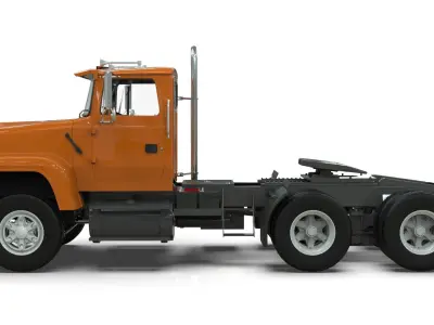 L9000 Tandem 3D Model 6 Hood Variants  Hendrickson RT  3D model