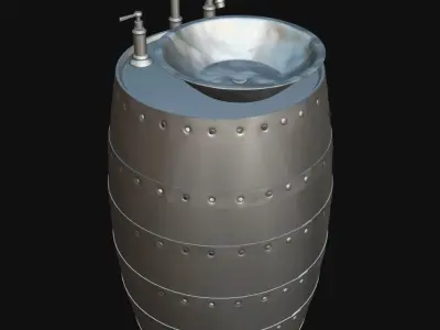 Barrel sink 3D model