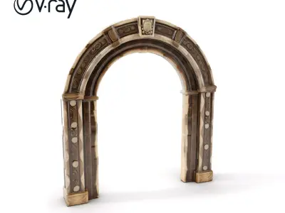 Ornate Archway D Model Pack Low-poly 3D model