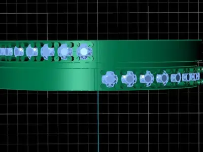 Engagement Diamond Band Ring  3D print model