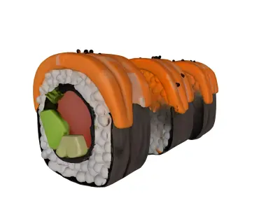 Sushi Low-poly 3D model get