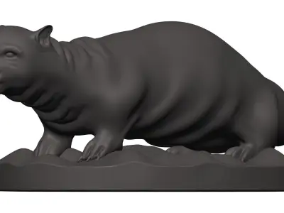 Otter animal figurine 3D model