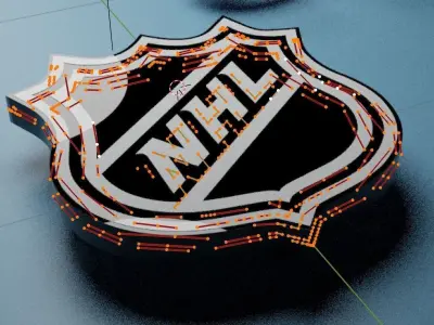 NHL Ice Hockey team logos 3D Model 3D model