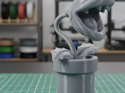 Piranha Plant Inspired by Super Mario - Pre-Supported Free 3D print model
