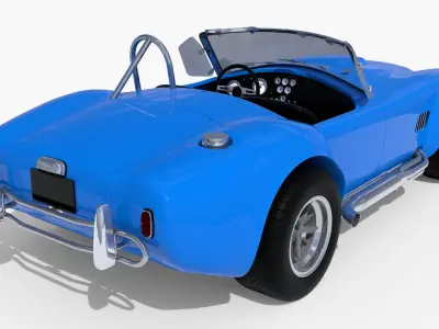 Retro sport car 3D model