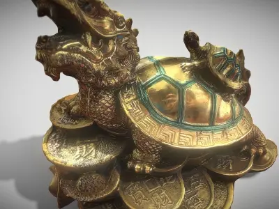 Feng Shui Dragon Turtle 2 3D print model