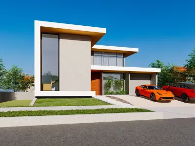 Modern House 3D model 2