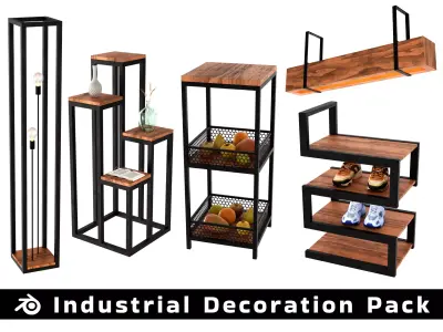 Industrial Decoration pack 3D model