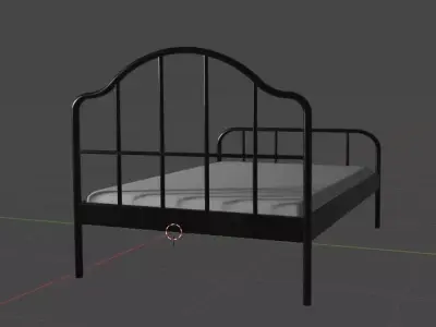 Ikea SAGSTUA bed frame 3D model